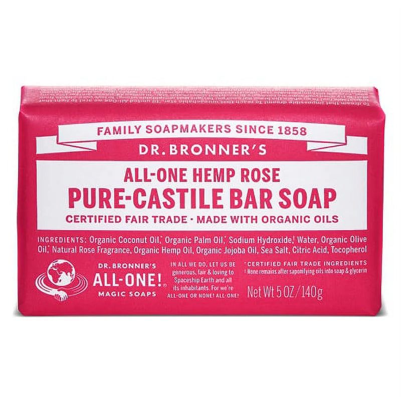 Organic Pure Castile Rose Bar Soap 5 Oz