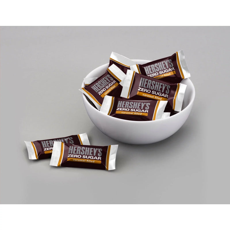 Zero Sugar Caramel Filled Chocolate Candy, Bag 3 Oz