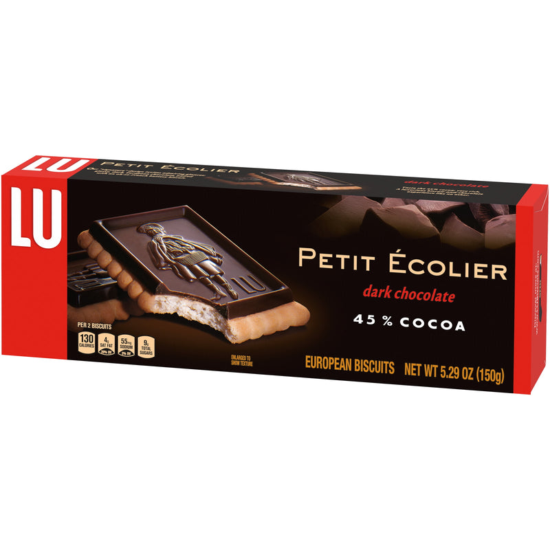 Petit Ecolier European Dark Chocolate Biscuit Cookies, 45% Cocoa, 5.3 Oz