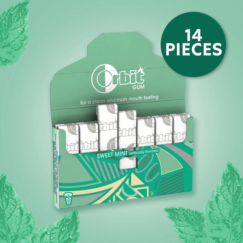 Gum Sweet Mint Sugar Free Chewing Gum, Single Pack - 14 Piece