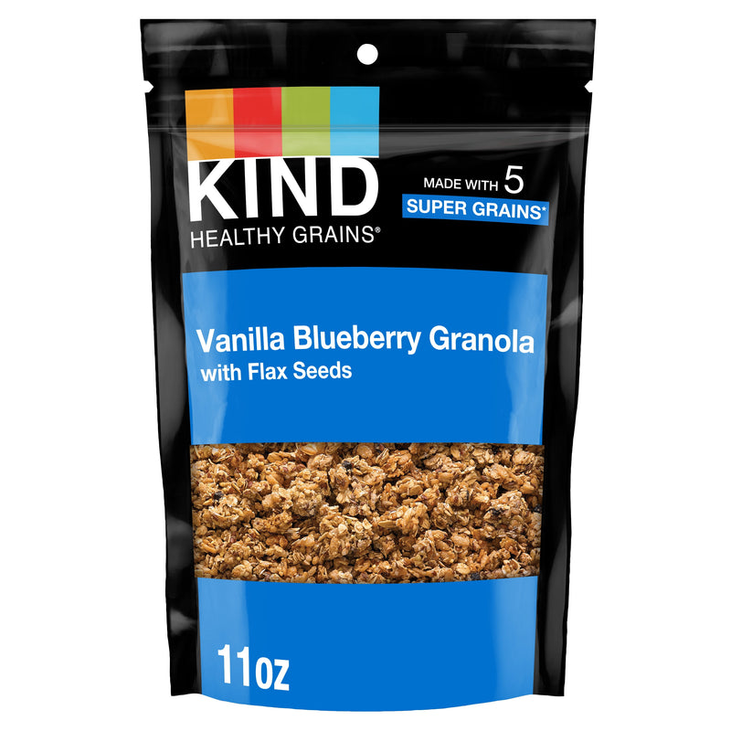 Healthy Grains Granola, Vanilla Blueberry with Flax Seeds, Gluten Free, 11 Oz