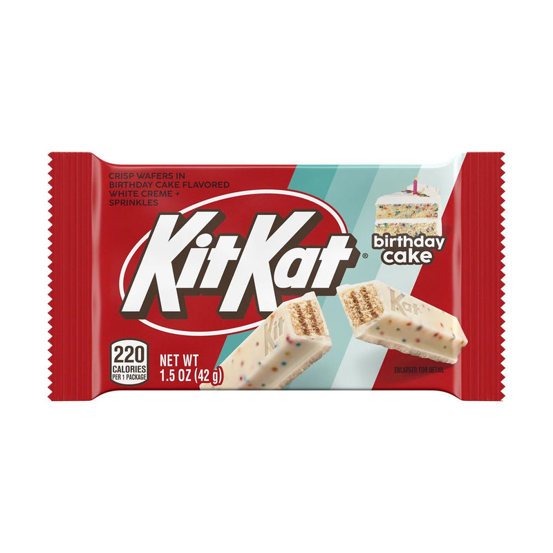 Kit Kat Birthday Cake Flavored Wafer Candy, Bar 1.5 Oz