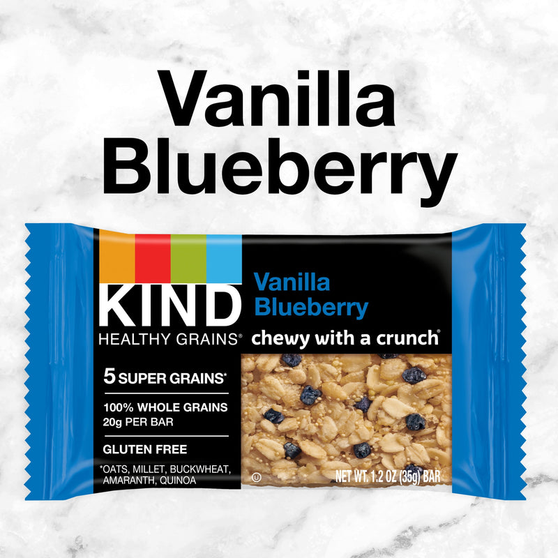 Healthy Grains Gluten Free Vanilla Blueberry Snack Bars, 1.2 Oz, 5 Count