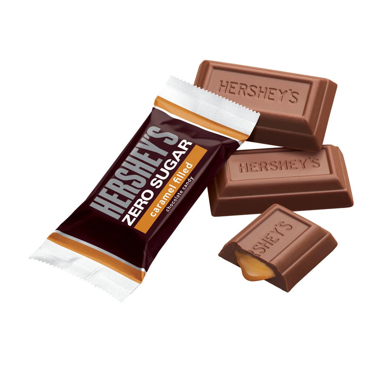 Zero Sugar Caramel Filled Chocolate Candy, Bag 3 Oz